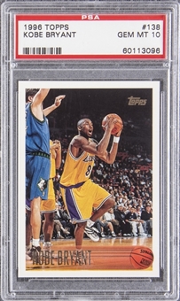 1996/97 Topps #138 Kobe Bryant Rookie Card – PSA GEM MT 10